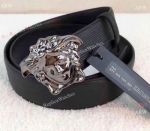 AAA Replica Versace Men Belt - Black Leather Belt